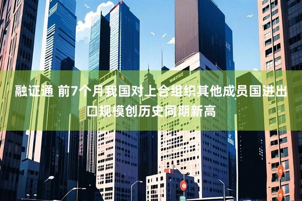 融证通 前7个月我国对上合组织其他成员国进出口规模创历史同期新高